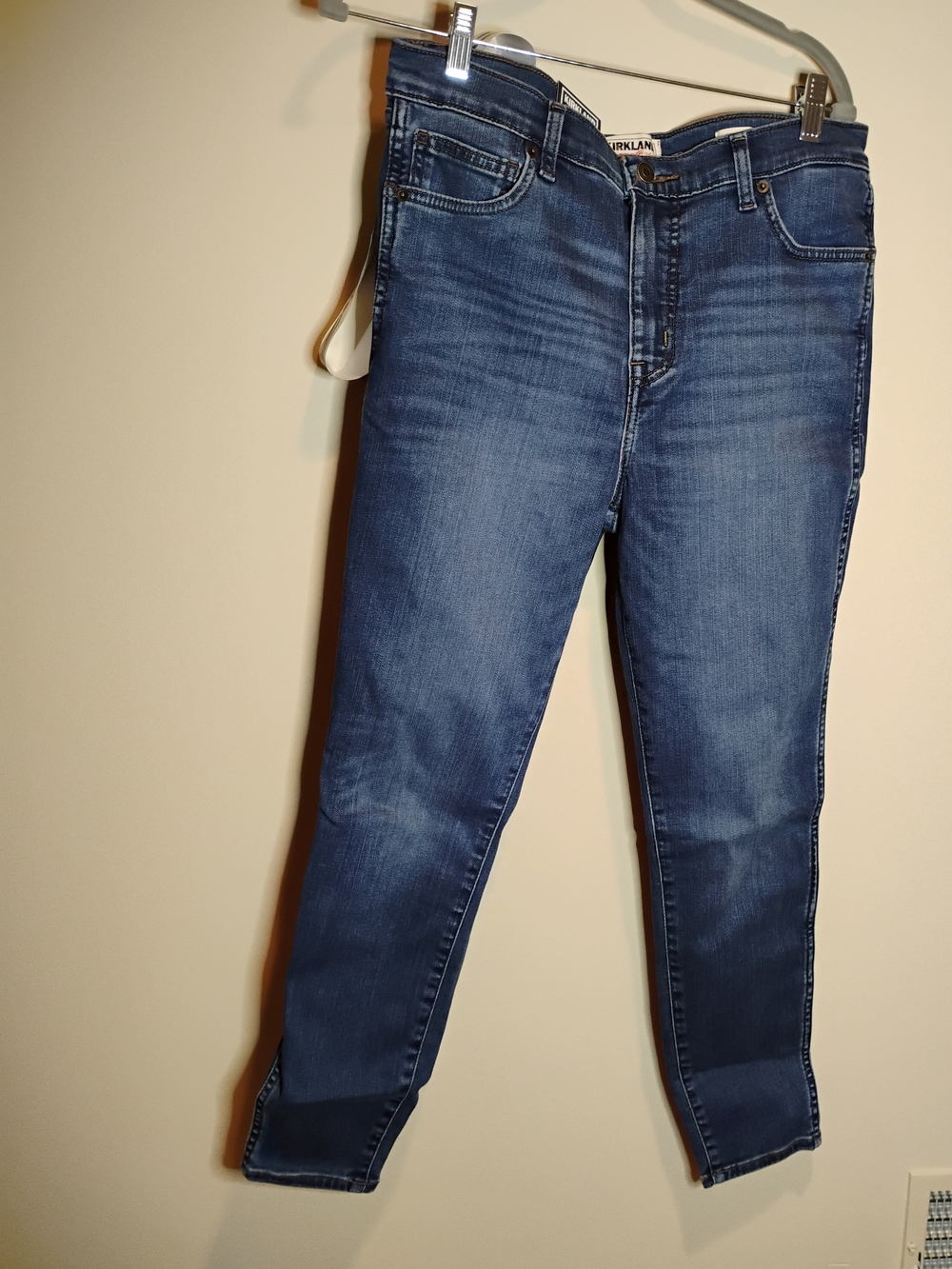 Kirkland Signature Women's Blue High Rise Skinny Denim Jeans Size 12